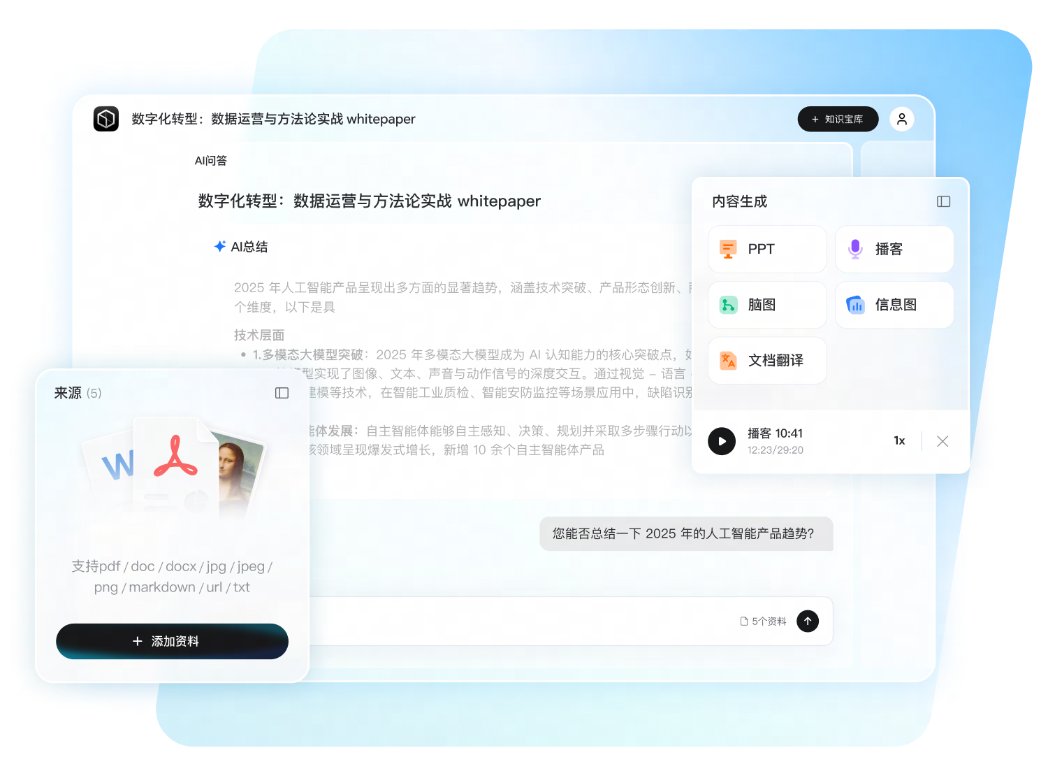 有道宝库多源信息提炼功能